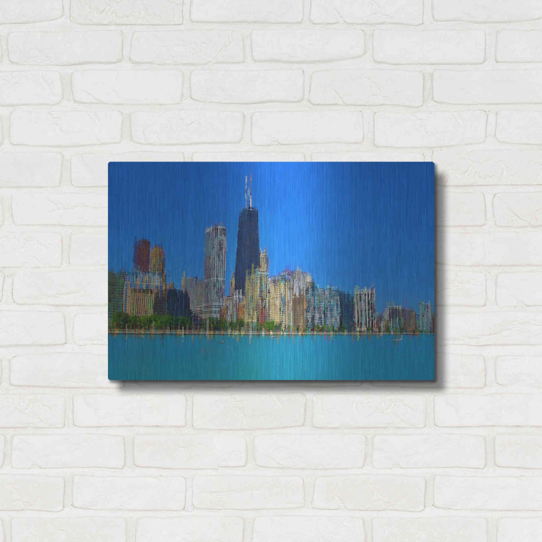 Luxe Metal Art 'Hancock 6' by David Manlove, Metal Wall Art,24x16