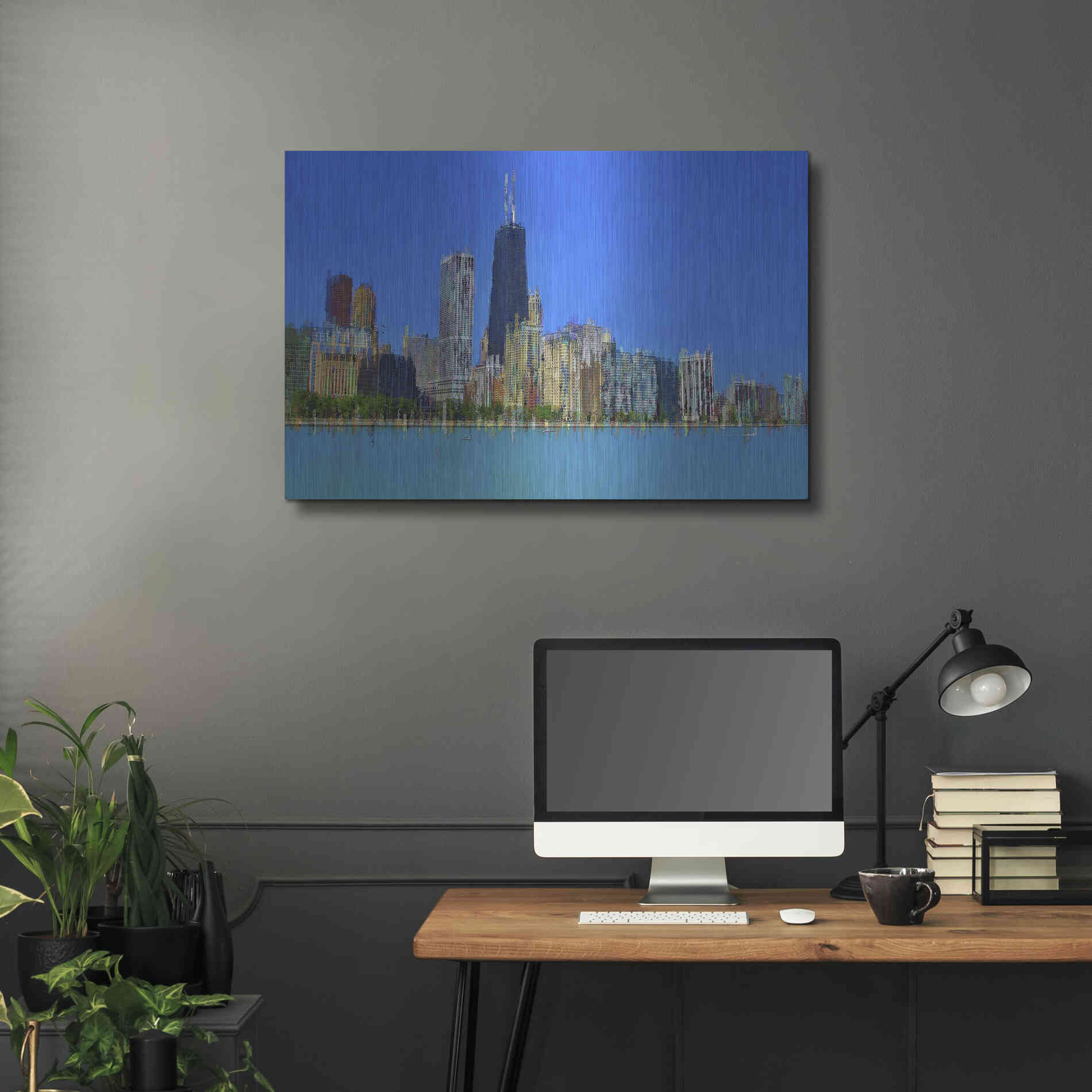 Luxe Metal Art 'Hancock 6' by David Manlove, Metal Wall Art,36x24