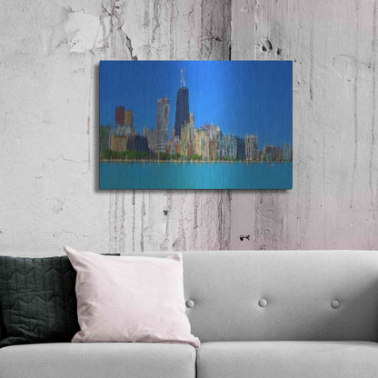 Luxe Metal Art 'Hancock 6' by David Manlove, Metal Wall Art,36x24