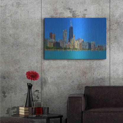 Luxe Metal Art 'Hancock 6' by David Manlove, Metal Wall Art,36x24