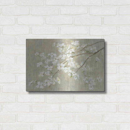 Luxe Metal Art 'Dogwood in Spring Neutral Crop' by Danhui Nai, Metal Wall Art,24x16