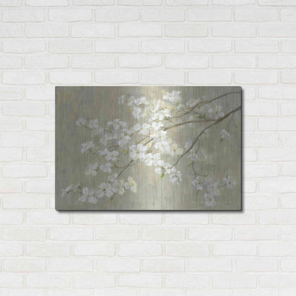 Luxe Metal Art 'Dogwood in Spring Neutral Crop' by Danhui Nai, Metal Wall Art,36x24