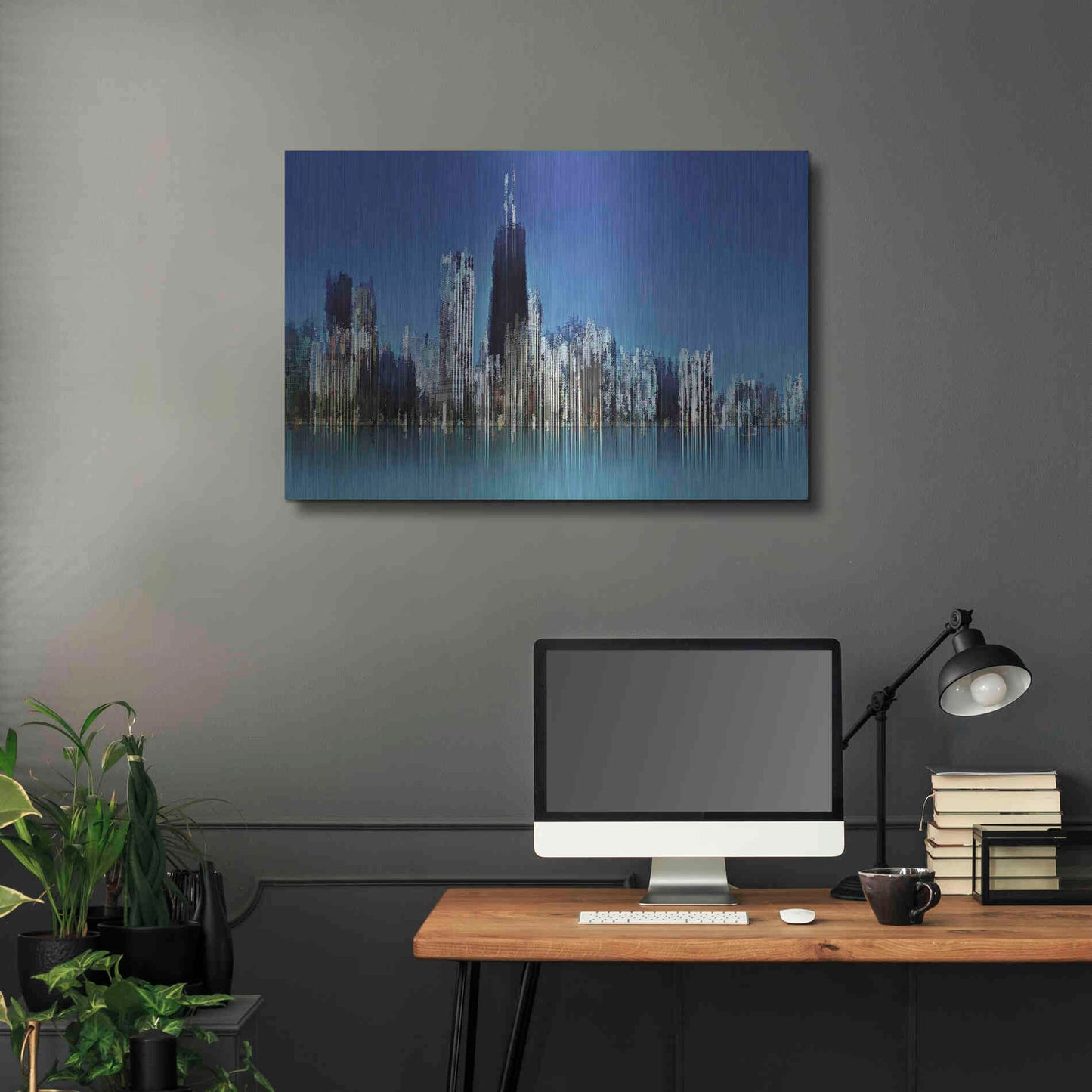 Luxe Metal Art 'Hancock' by David Manlove, Metal Wall Art,36x24