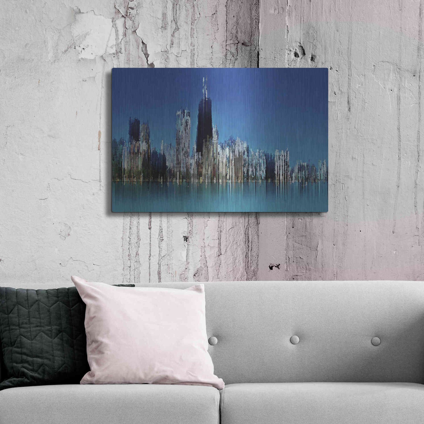 Luxe Metal Art 'Hancock' by David Manlove, Metal Wall Art,36x24