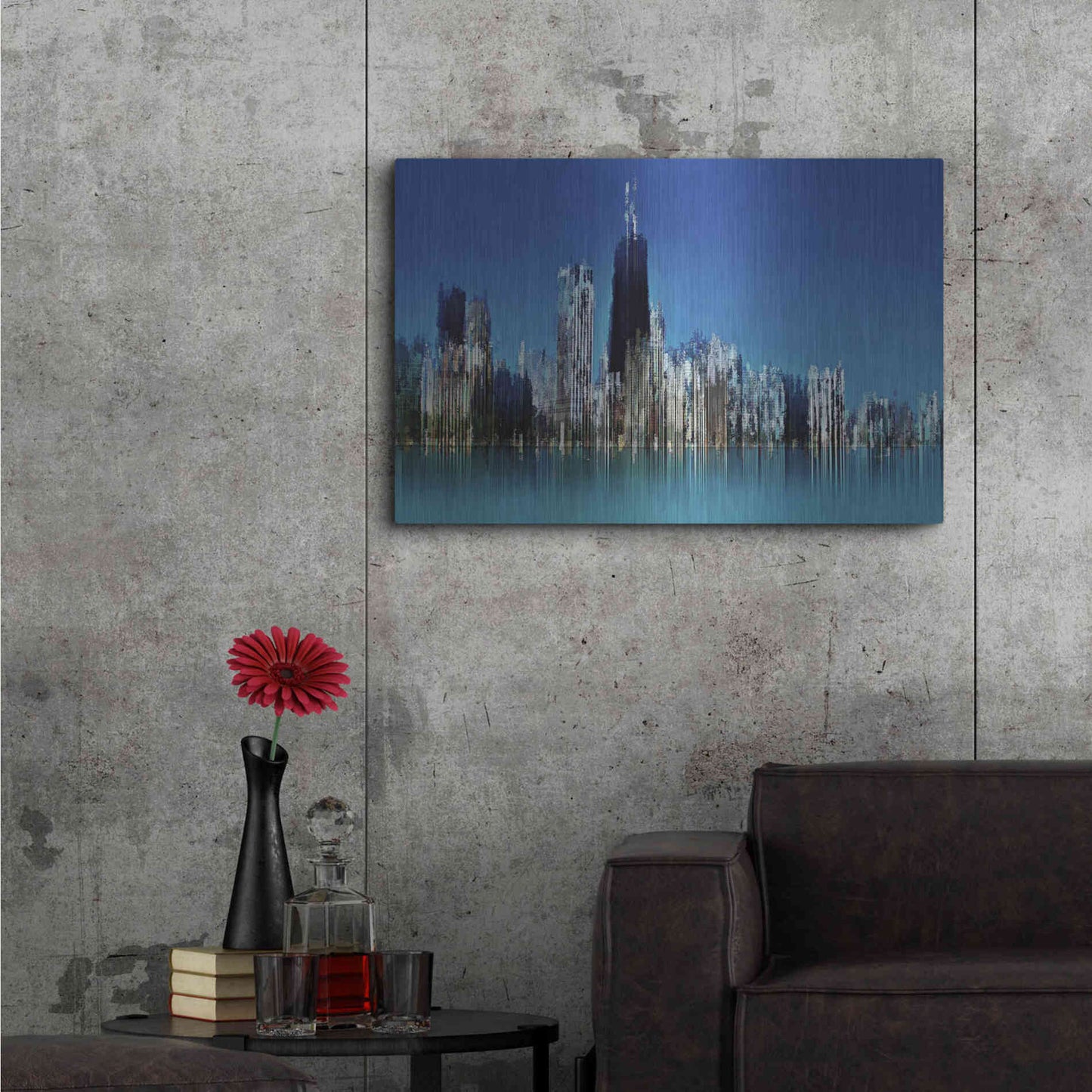 Luxe Metal Art 'Hancock' by David Manlove, Metal Wall Art,36x24