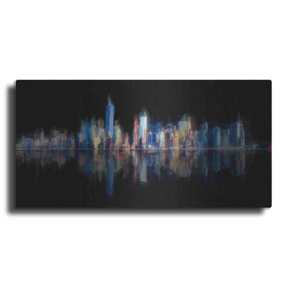 Luxe Metal Art 'New York Pan 6' by David Manlove, Metal Wall Art