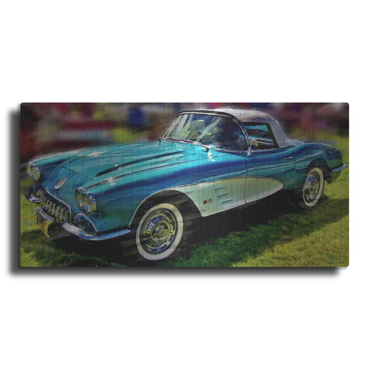 Luxe Metal Art '58 Corvette 1' by David Manlove, Metal Wall Art