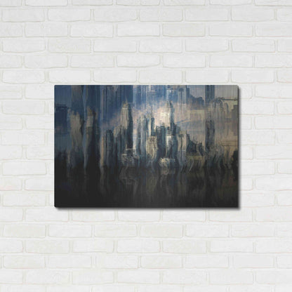 Luxe Metal Art 'City in the Sky' by David Manlove, Metal Wall Art,36x24