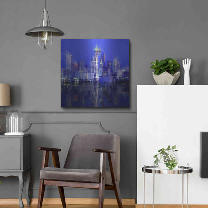 Luxe Metal Art 'Seattle' by David Manlove, Metal Wall Art,24x24