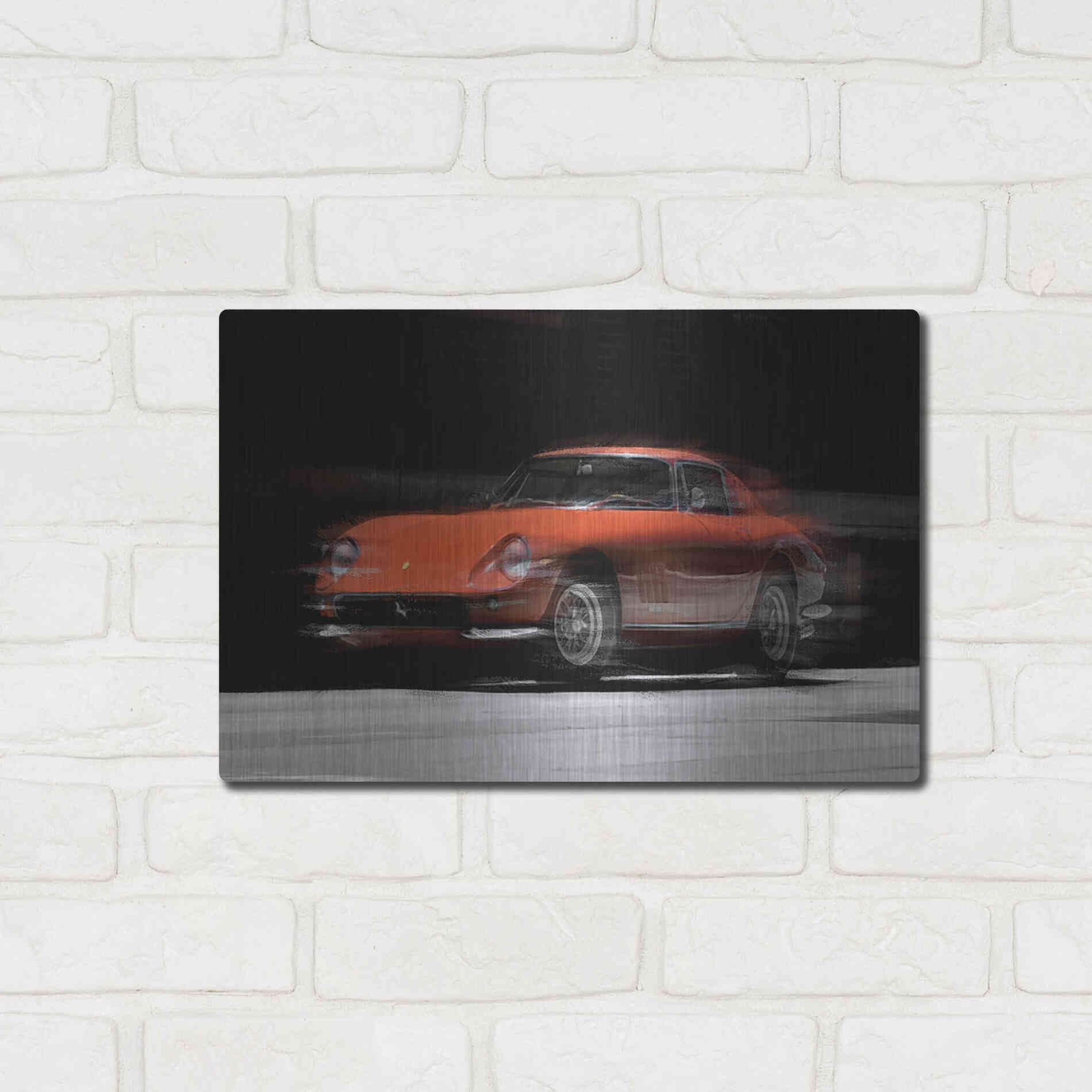 Luxe Metal Art 'Ferrari 275 GTB' by David Manlove, Metal Wall Art,16x12