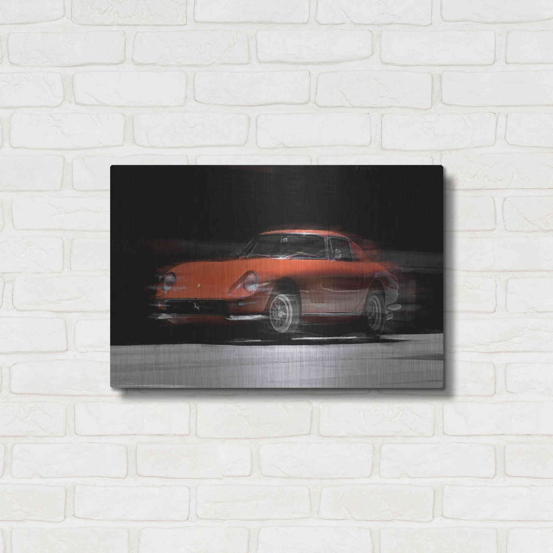 Luxe Metal Art 'Ferrari 275 GTB' by David Manlove, Metal Wall Art,24x16