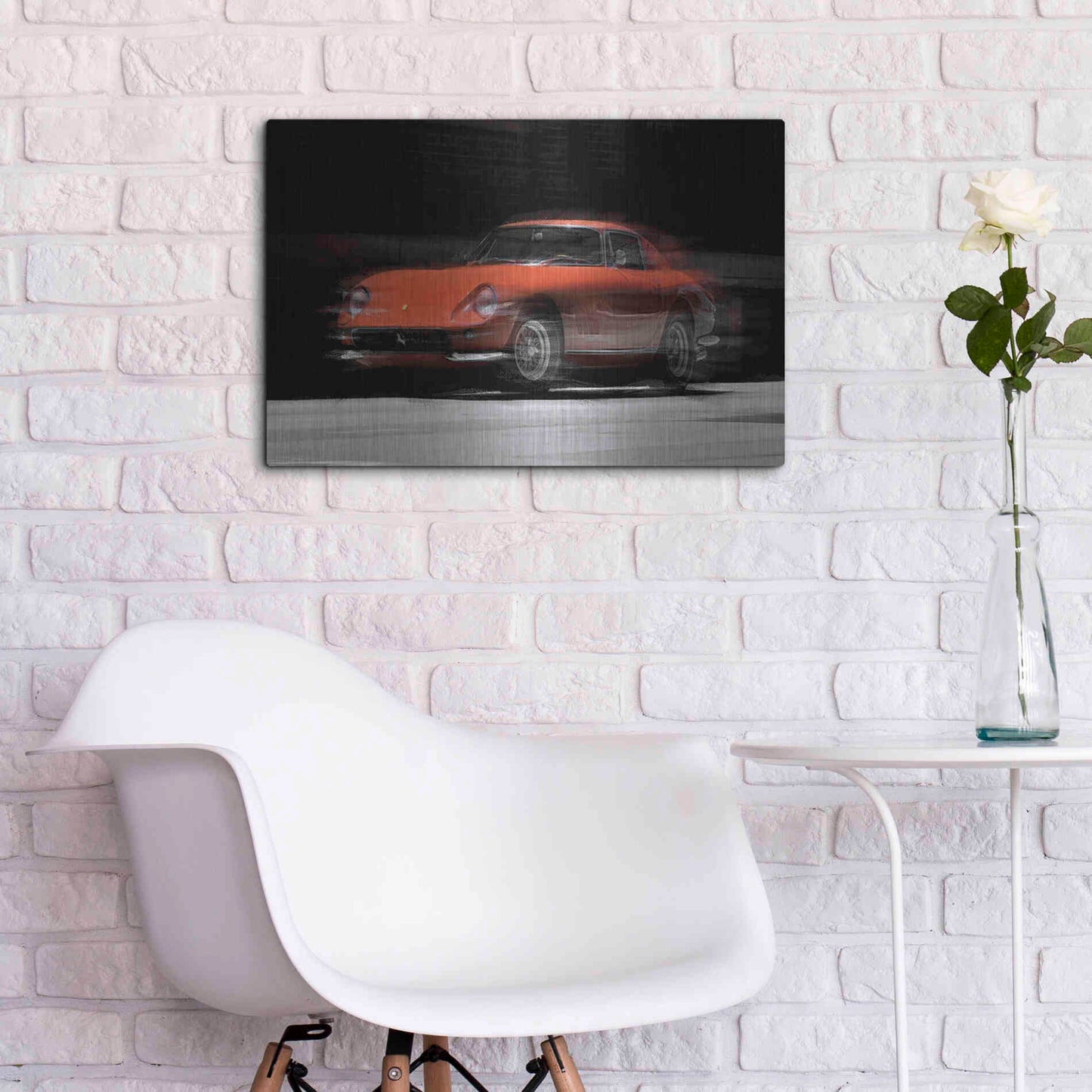 Luxe Metal Art 'Ferrari 275 GTB' by David Manlove, Metal Wall Art,24x16