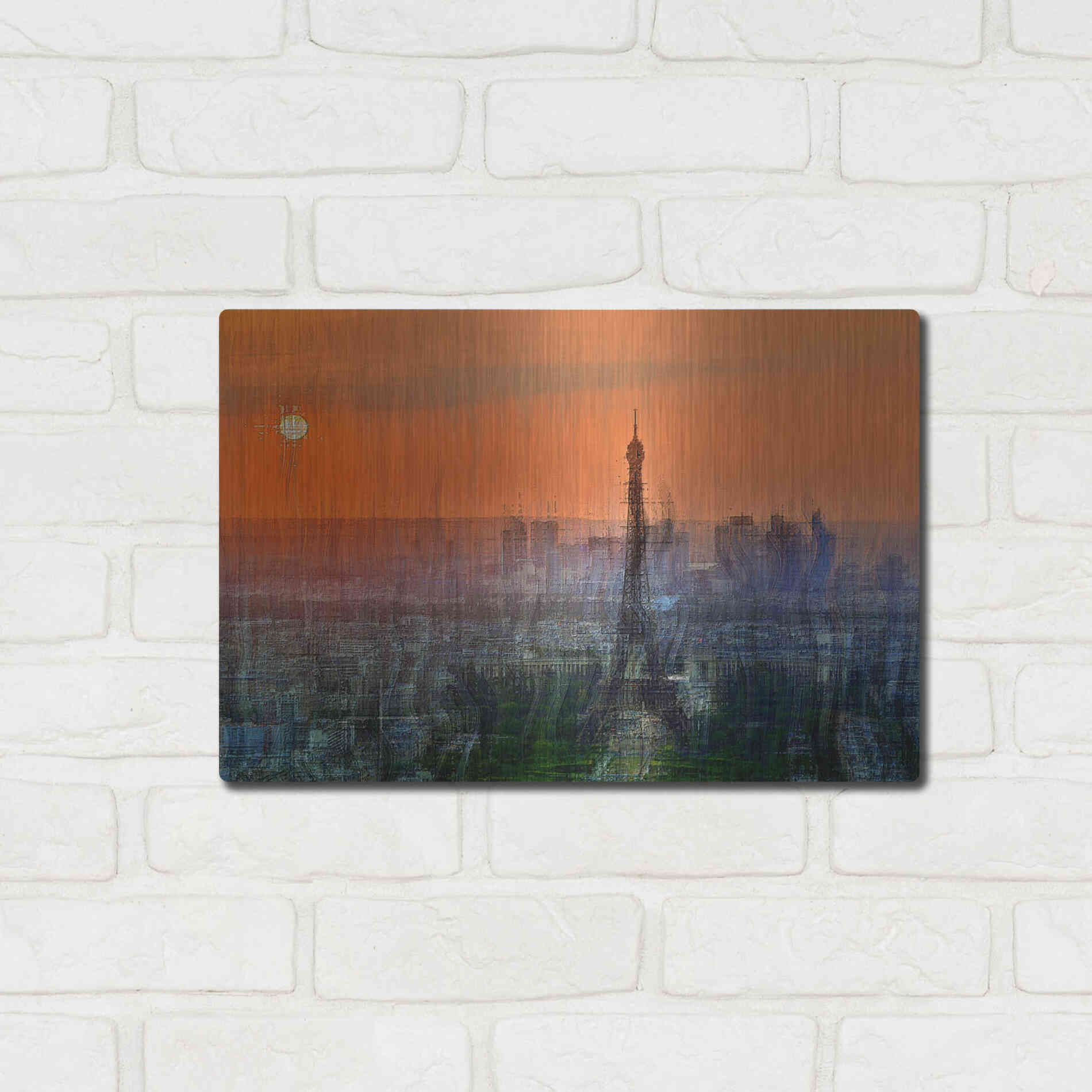 Luxe Metal Art 'paris6' by David Manlove, Metal Wall Art,16x12