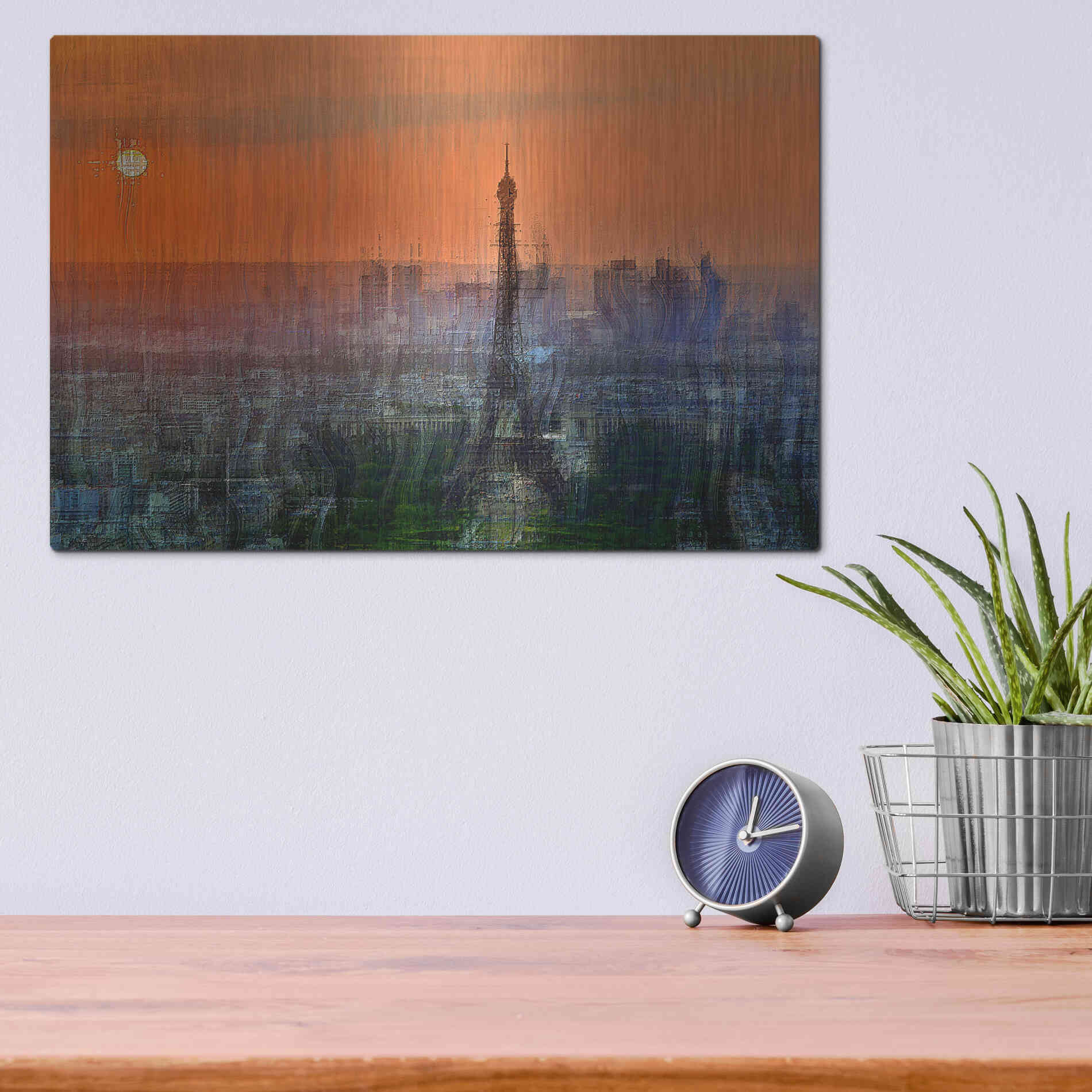 Luxe Metal Art 'paris6' by David Manlove, Metal Wall Art,16x12