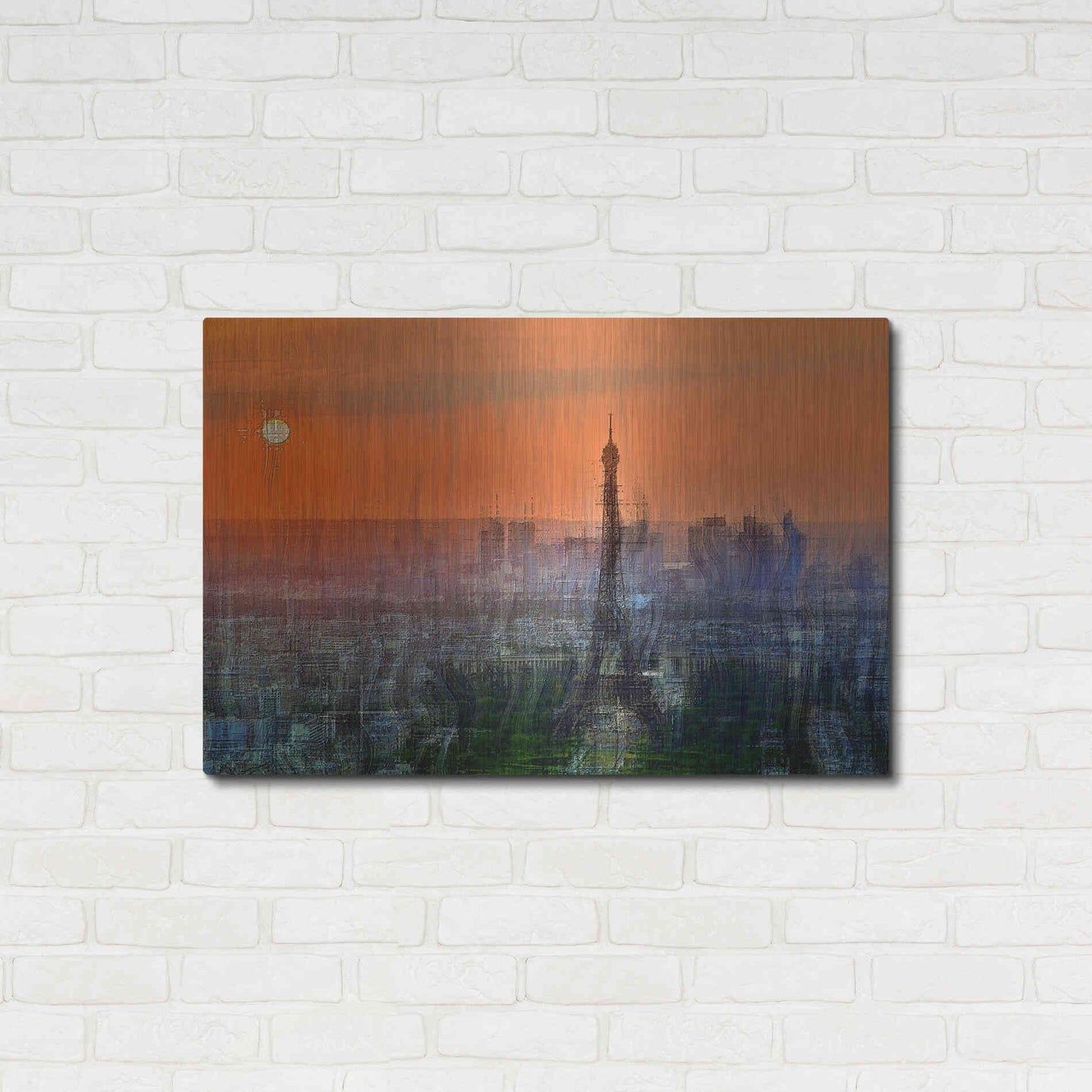 Luxe Metal Art 'paris6' by David Manlove, Metal Wall Art,36x24