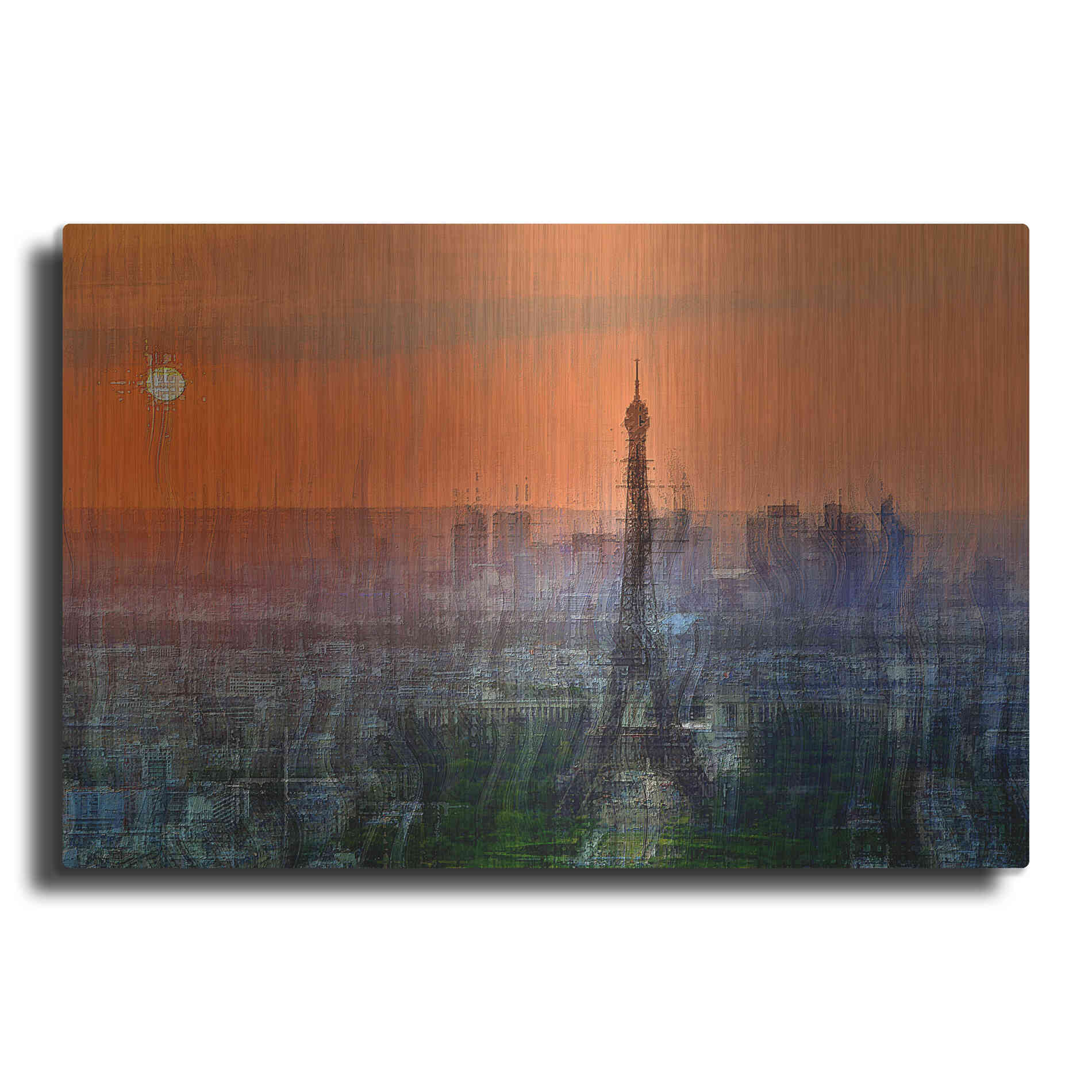 Luxe Metal Art 'paris6' by David Manlove, Metal Wall Art