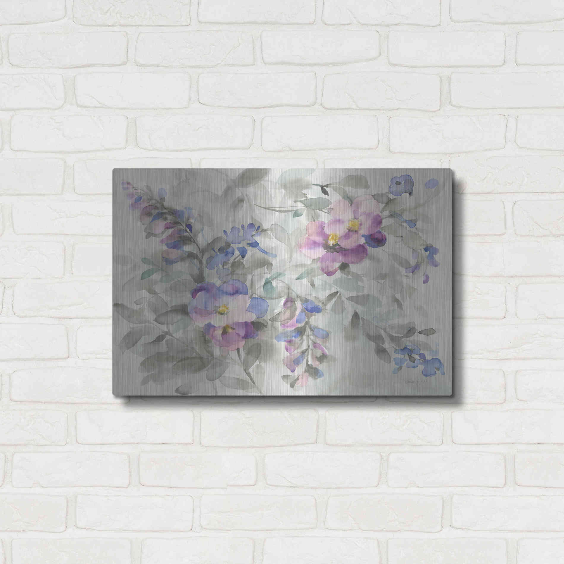 Luxe Metal Art 'Garden Dreams' by Danhui Nai, Metal Wall Art,24x16