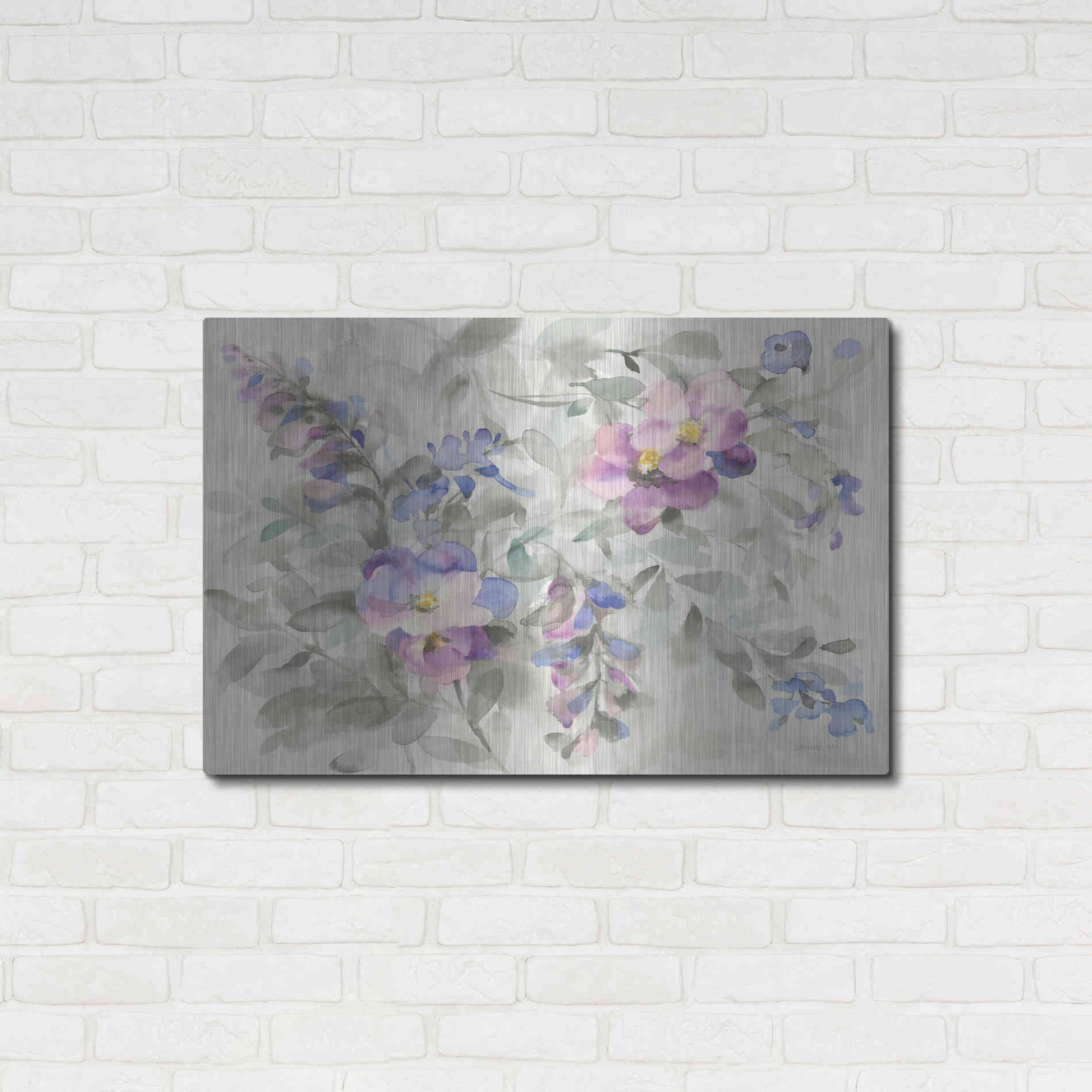 Luxe Metal Art 'Garden Dreams' by Danhui Nai, Metal Wall Art,36x24