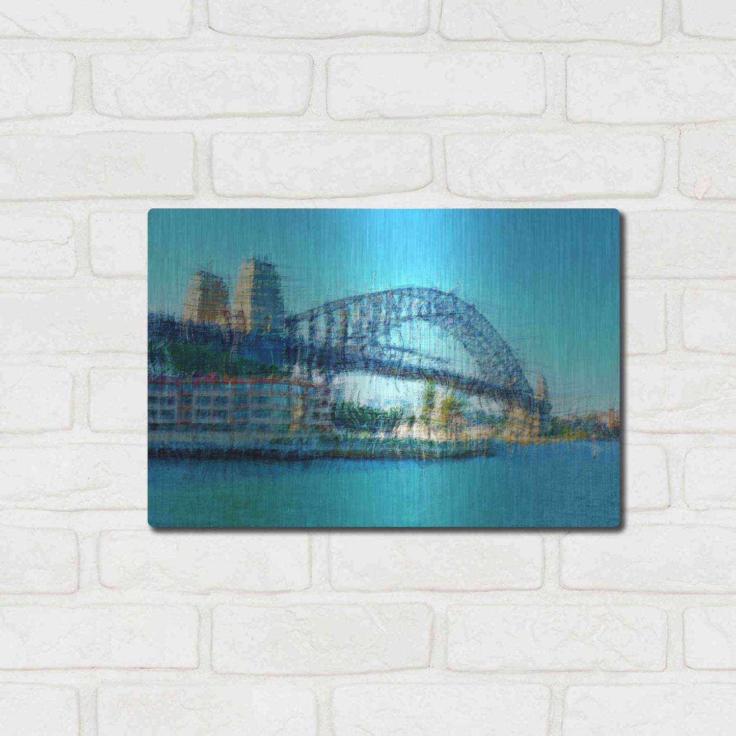 Luxe Metal Art 'Sydney Harbour Bridge' by David Manlove, Metal Wall Art,16x12