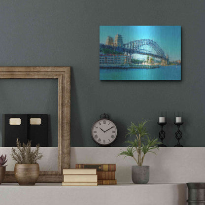 Luxe Metal Art 'Sydney Harbour Bridge' by David Manlove, Metal Wall Art,16x12