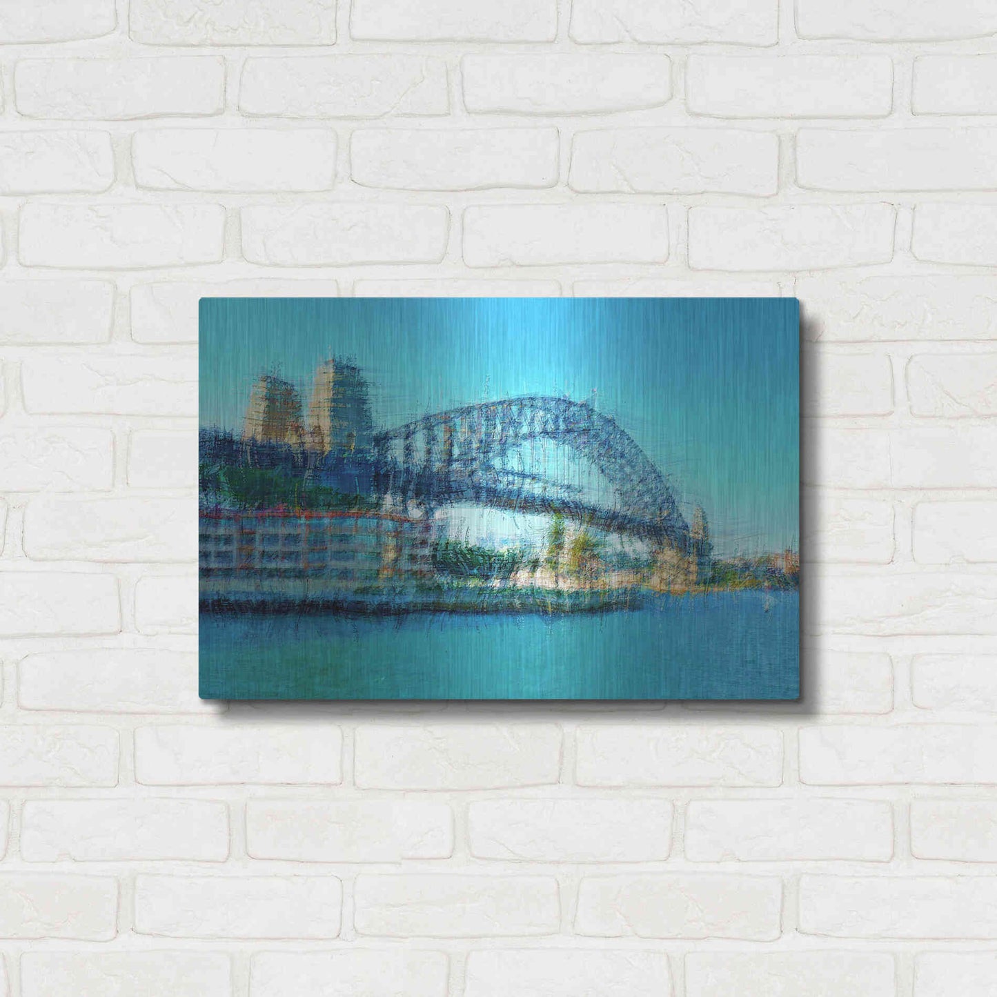 Luxe Metal Art 'Sydney Harbour Bridge' by David Manlove, Metal Wall Art,24x16