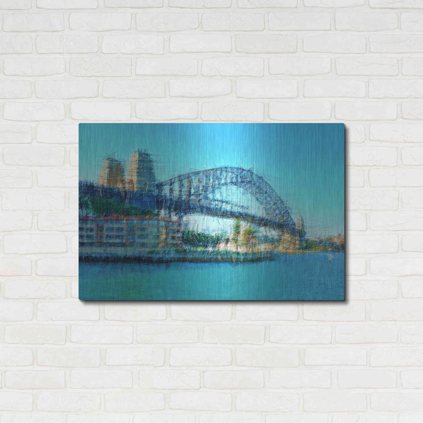 Luxe Metal Art 'Sydney Harbour Bridge' by David Manlove, Metal Wall Art,36x24