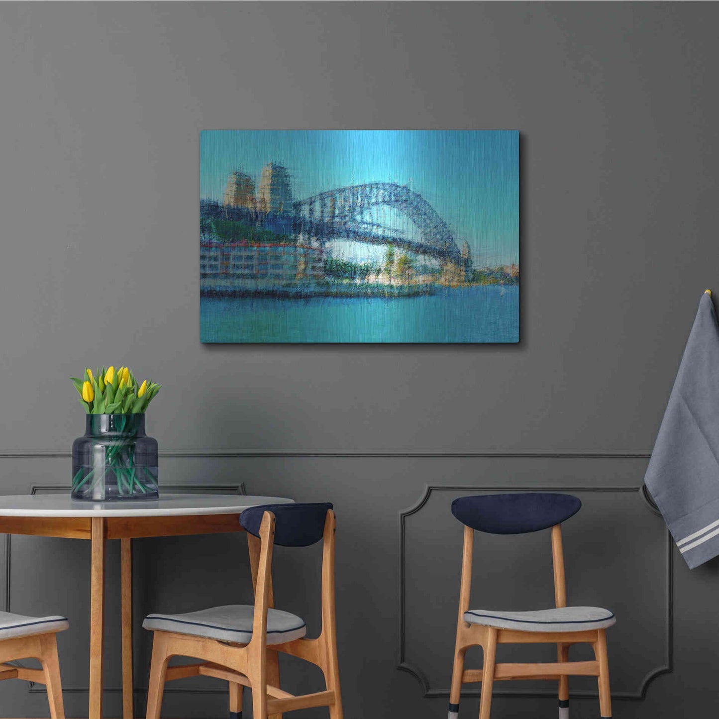 Luxe Metal Art 'Sydney Harbour Bridge' by David Manlove, Metal Wall Art,36x24