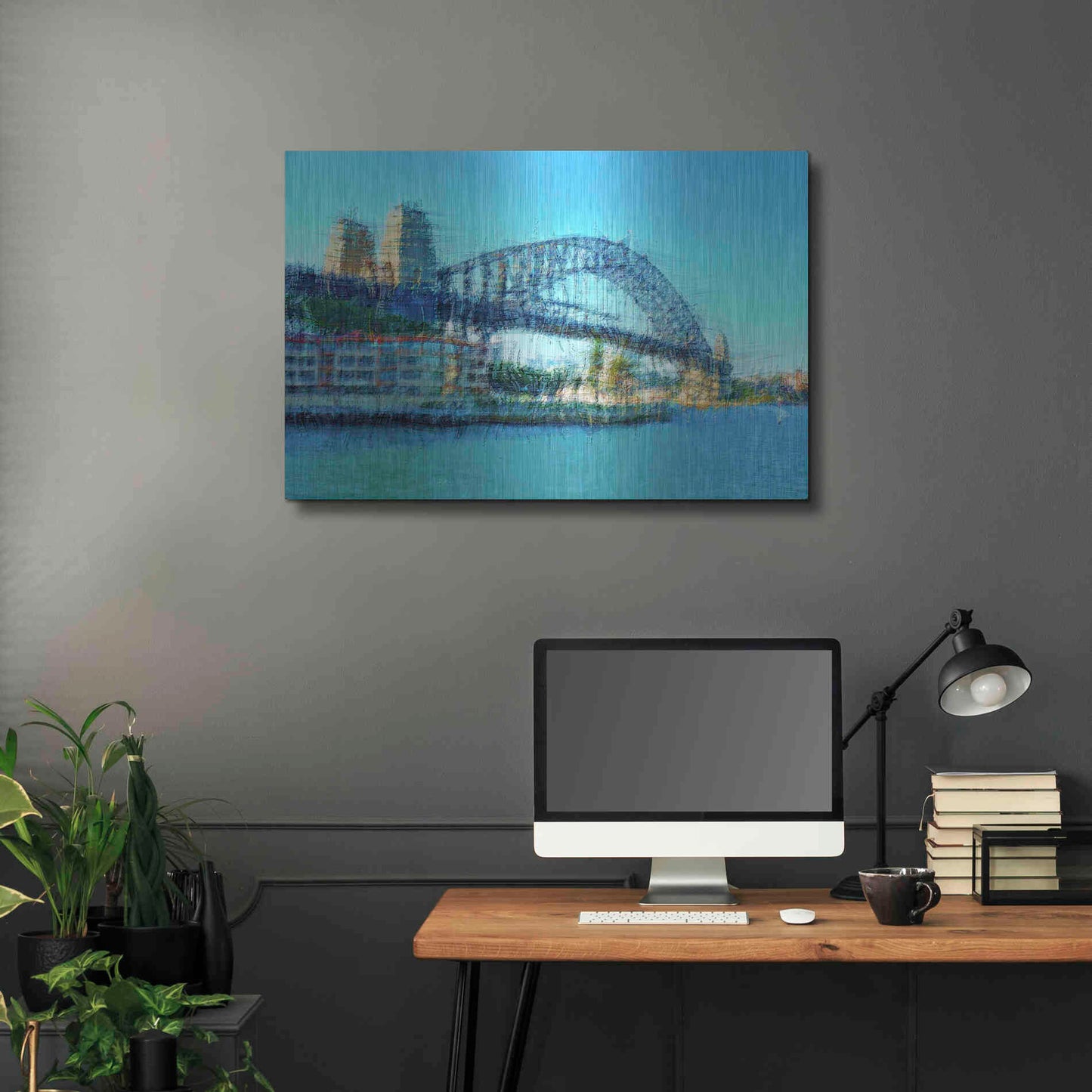 Luxe Metal Art 'Sydney Harbour Bridge' by David Manlove, Metal Wall Art,36x24