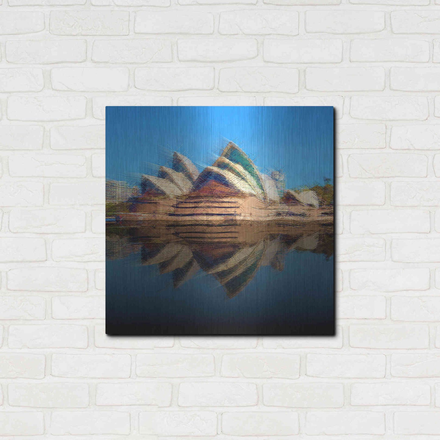 Luxe Metal Art 'Sydney Opera House' by David Manlove, Metal Wall Art,24x24