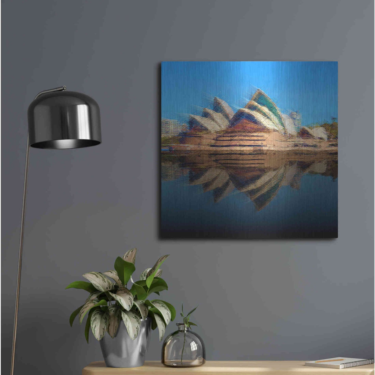 Luxe Metal Art 'Sydney Opera House' by David Manlove, Metal Wall Art,24x24