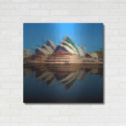 Luxe Metal Art 'Sydney Opera House' by David Manlove, Metal Wall Art,36x36