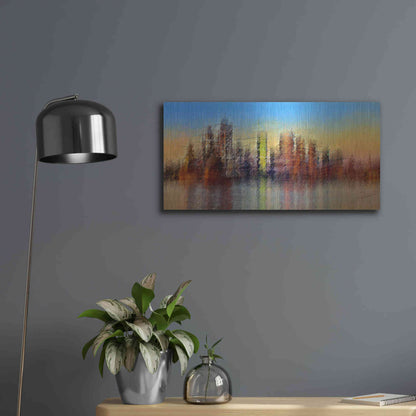 Luxe Metal Art 'Sydney' by David Manlove, Metal Wall Art,24x12