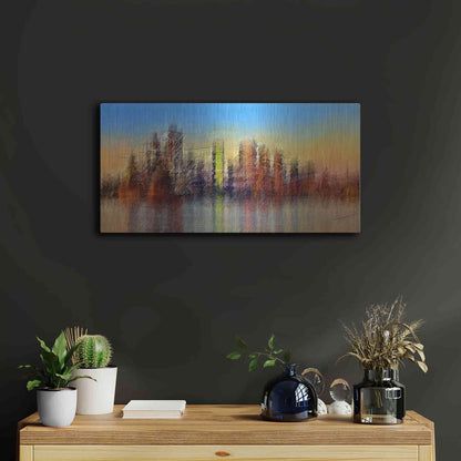 Luxe Metal Art 'Sydney' by David Manlove, Metal Wall Art,24x12