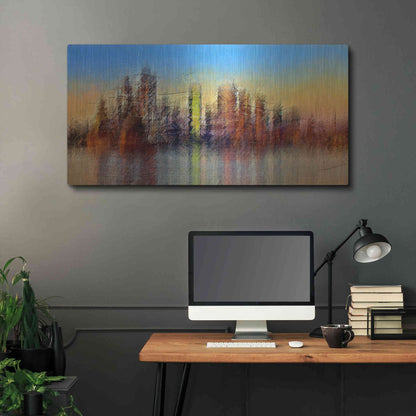 Luxe Metal Art 'Sydney' by David Manlove, Metal Wall Art,48x24