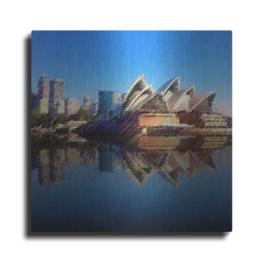 Luxe Metal Art 'The Opera House' by David Manlove, Metal Wall Art