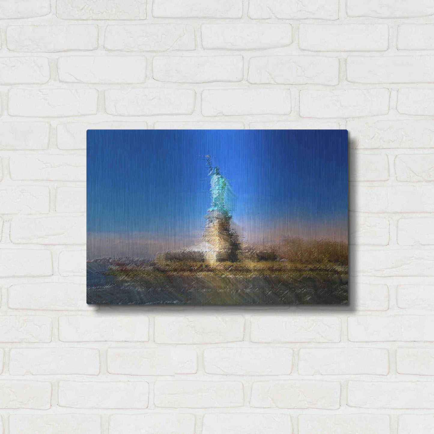 Luxe Metal Art 'Liberty A' by David Manlove, Metal Wall Art,24x16