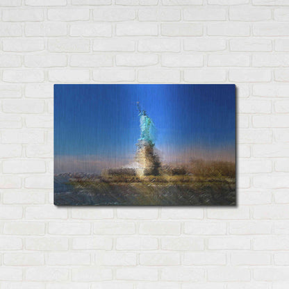 Luxe Metal Art 'Liberty A' by David Manlove, Metal Wall Art,36x24