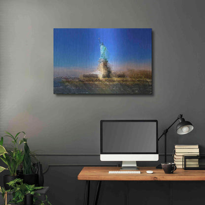 Luxe Metal Art 'Liberty A' by David Manlove, Metal Wall Art,36x24