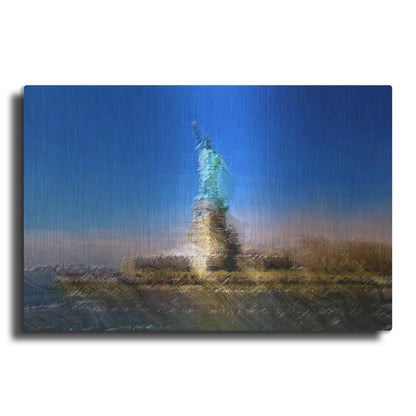 Luxe Metal Art 'Liberty A' by David Manlove, Metal Wall Art