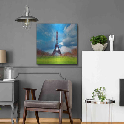 Luxe Metal Art 'Eiffel Tower' by David Manlove, Metal Wall Art,24x24