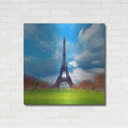 Luxe Metal Art 'Eiffel Tower' by David Manlove, Metal Wall Art,36x36