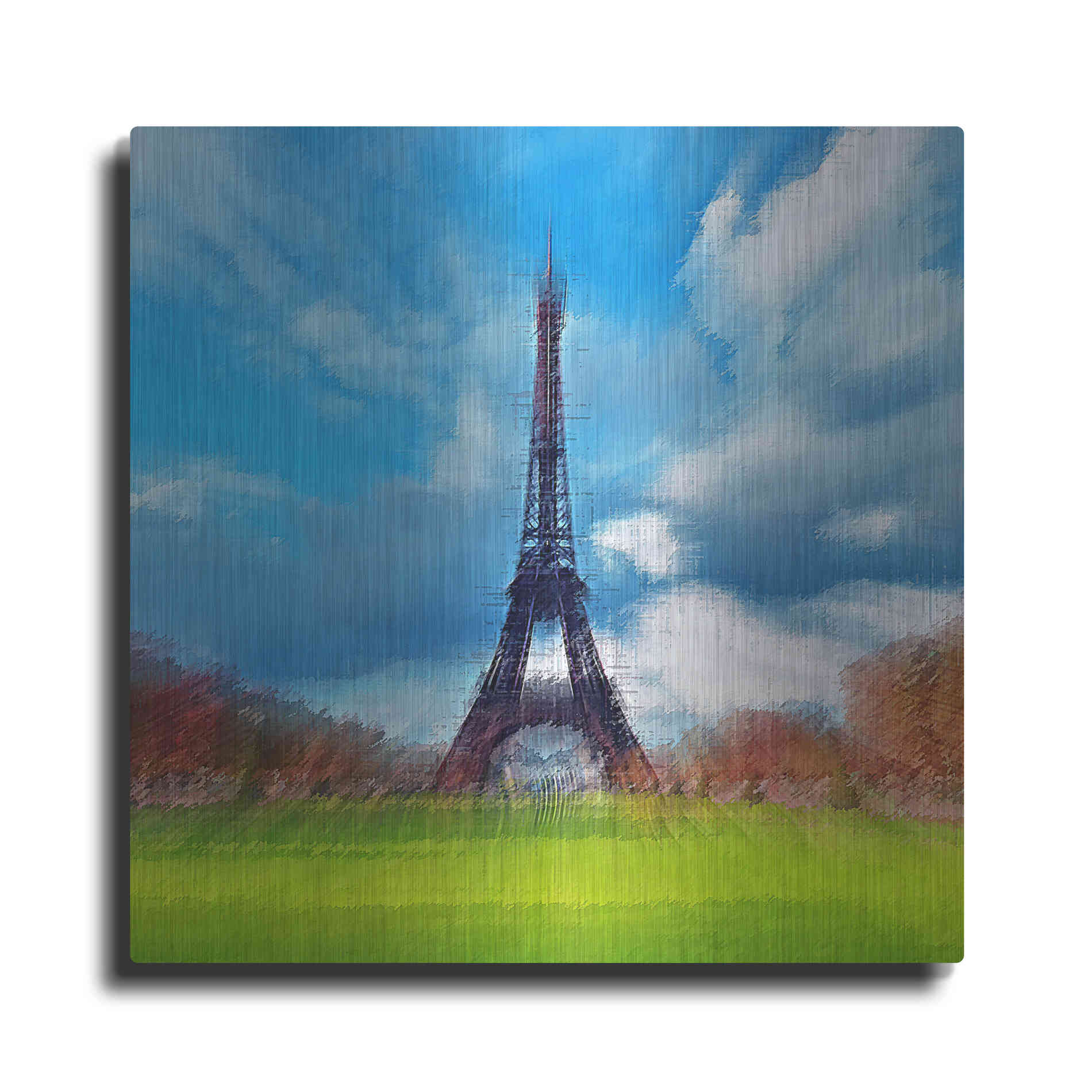 Luxe Metal Art 'Eiffel Tower' by David Manlove, Metal Wall Art