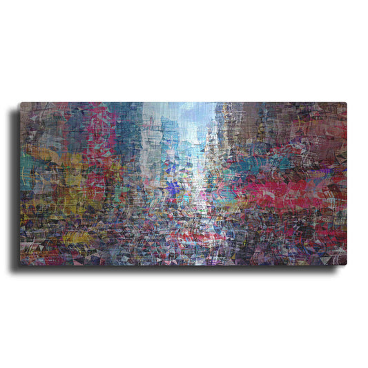 Luxe Metal Art 'Times Square B' by David Manlove, Metal Wall Art