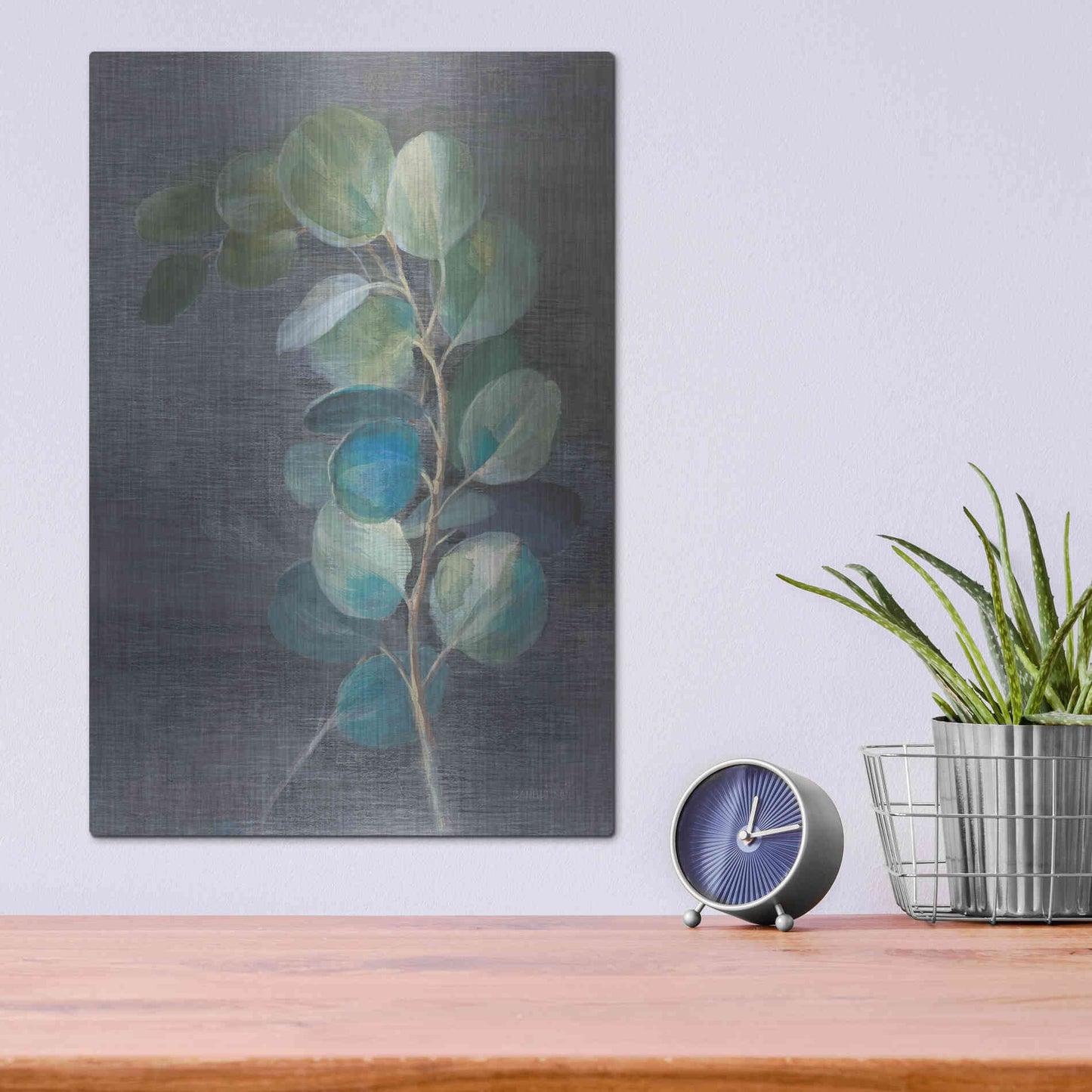 Luxe Metal Art 'Fresh II' by Danhui Nai, Metal Wall Art,12x16