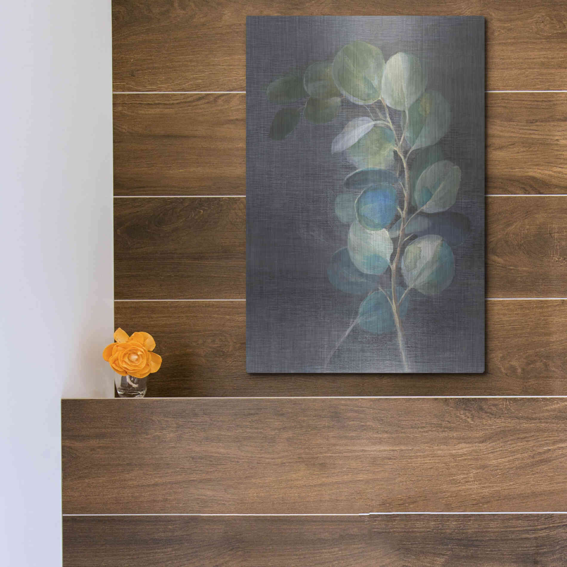 Luxe Metal Art 'Fresh II' by Danhui Nai, Metal Wall Art,12x16