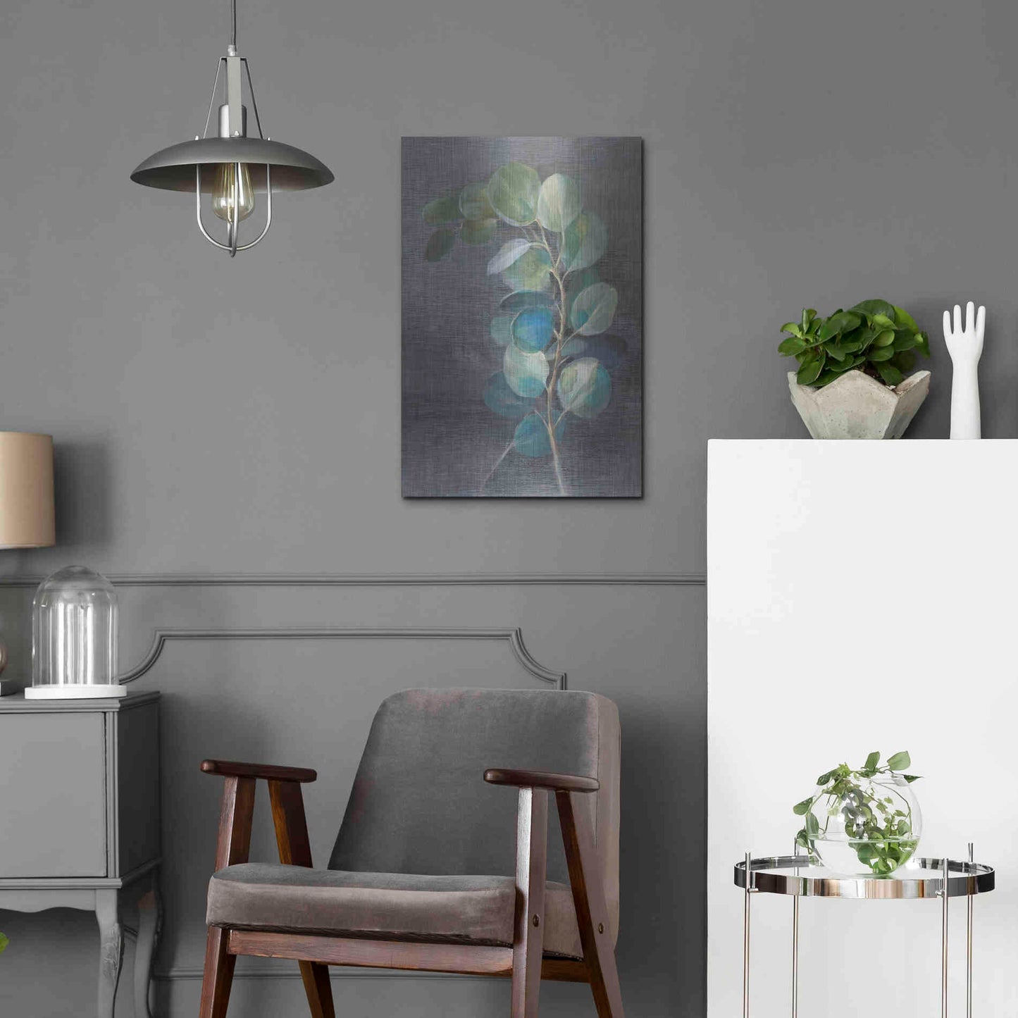 Luxe Metal Art 'Fresh II' by Danhui Nai, Metal Wall Art,16x24