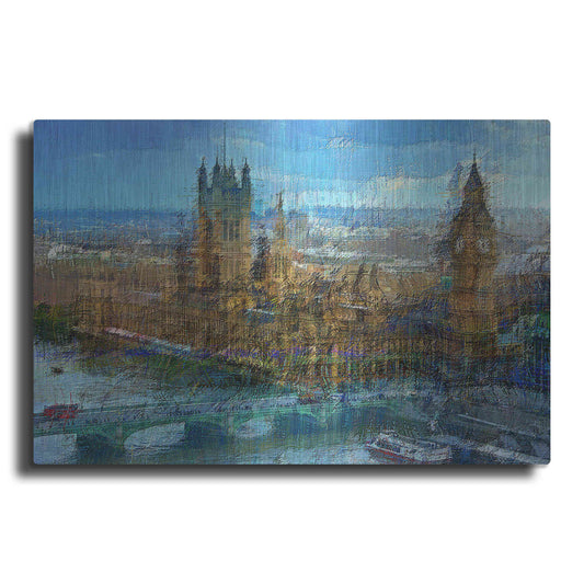 Luxe Metal Art 'Westminster A' by David Manlove, Metal Wall Art