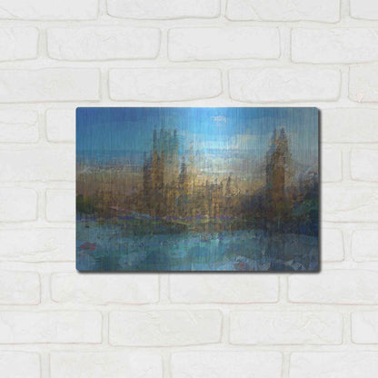 Luxe Metal Art 'Westminster B' by David Manlove, Metal Wall Art,16x12