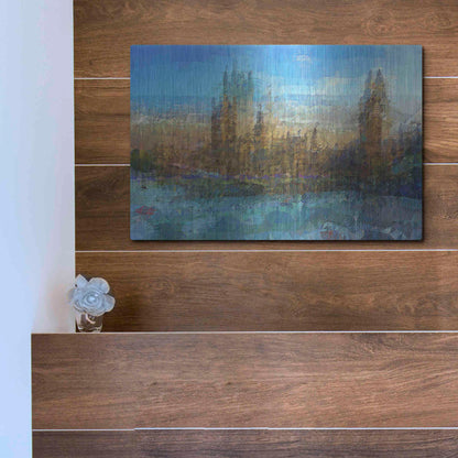 Luxe Metal Art 'Westminster B' by David Manlove, Metal Wall Art,16x12