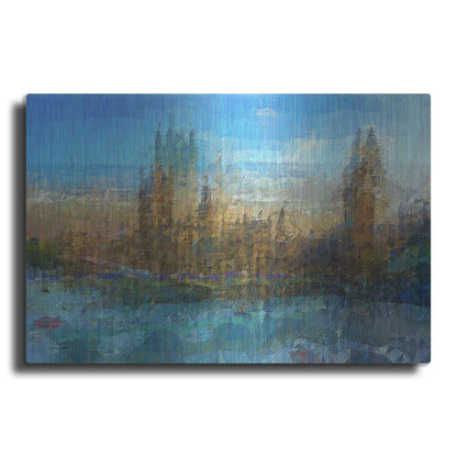 Luxe Metal Art 'Westminster B' by David Manlove, Metal Wall Art